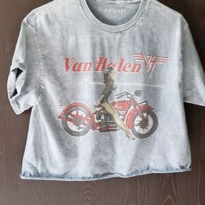 Van Halen Band Cropped T-Shirt Size Medium